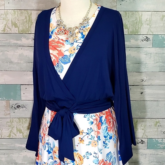 Agnes & Dora Tops - Kimono Tie Top Navy Agnes & Dora Tops - Kimono Tie Top Navy